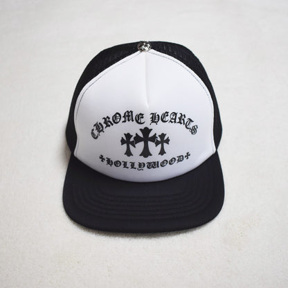 Hollywood Fashion Brand CHROME Chrome Silver Heart Cross Badge Wide Brim Sun Hat for Men and Women