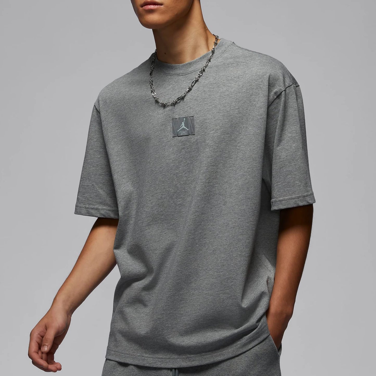 Nike Official Genuine JORDAN Men's Loose Round Neck Sports Training Short Sleeve T-Shirt FZ1913-091