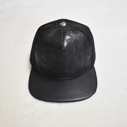 Hollywood Fashion Brand CHROME Chrome Silver Heart Cross Badge Wide Brim Sun Hat for Men and Women