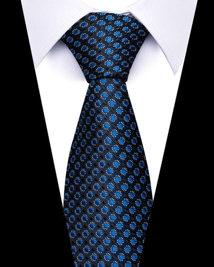 Men's 8cm Business Professional Striped Tie Wedding Suit Accessories Polyester Tie Men