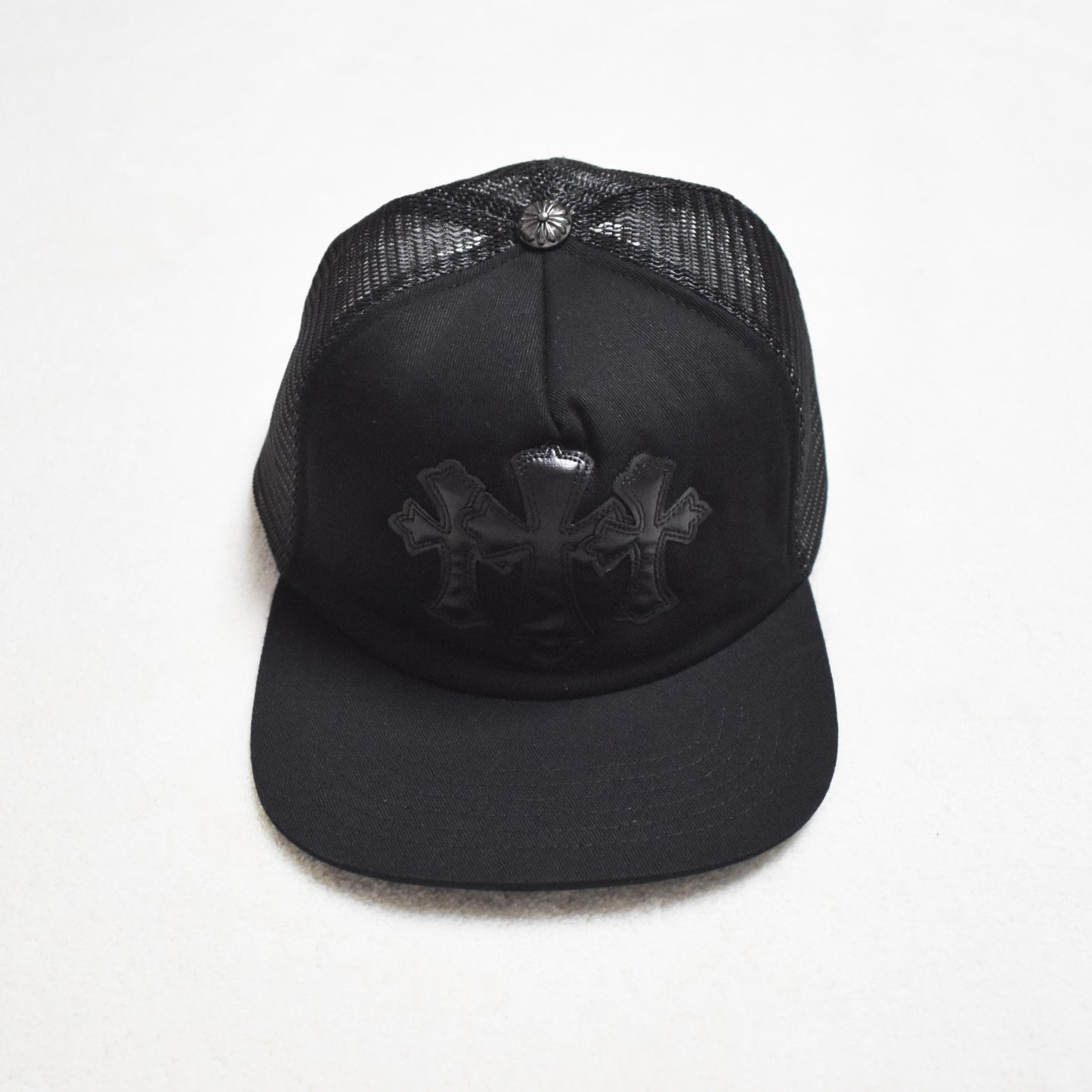 Hollywood Fashion Brand CHROME Chrome Silver Heart Cross Badge Wide Brim Sun Hat for Men and Women