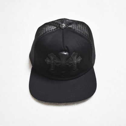 Hollywood Fashion Brand CHROME Chrome Silver Heart Cross Badge Wide Brim Sun Hat for Men and Women
