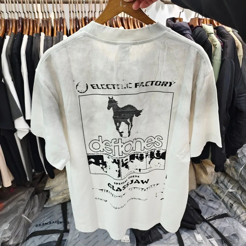 Men's Oversized Tie-Dye T-Shirt - "Always Desire to Something Useful" Graphic Print Casual Tee