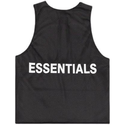 FEAR OF GOD FOG ESSENTIALS Double Line Mesh Sleeveless Vest, Trendy Mens Internet Celebrity, Same Style As High Street Trend