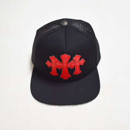 Hollywood Fashion Brand CHROME Chrome Silver Heart Cross Badge Wide Brim Sun Hat for Men and Women