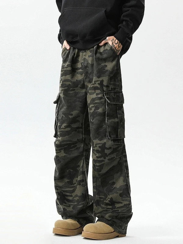 Cargo Pants Womens Street Wear Four-Season Canvas Military Camouflage Armygreen Combat Tactical Ripstop Rip-Stops Wearable Spicy