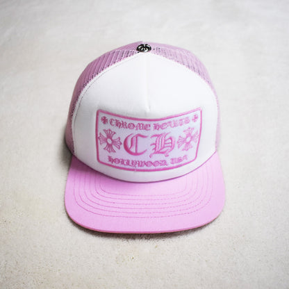 Hollywood Fashion Brand CHROME Chrome Silver Heart Cross Badge Wide Brim Sun Hat for Men and Women