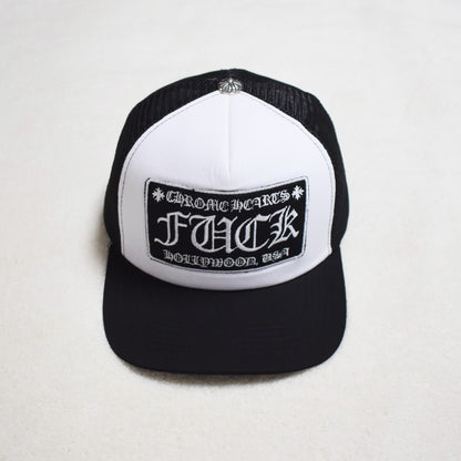 Hollywood Fashion Brand CHROME Chrome Silver Heart Cross Badge Wide Brim Sun Hat for Men and Women