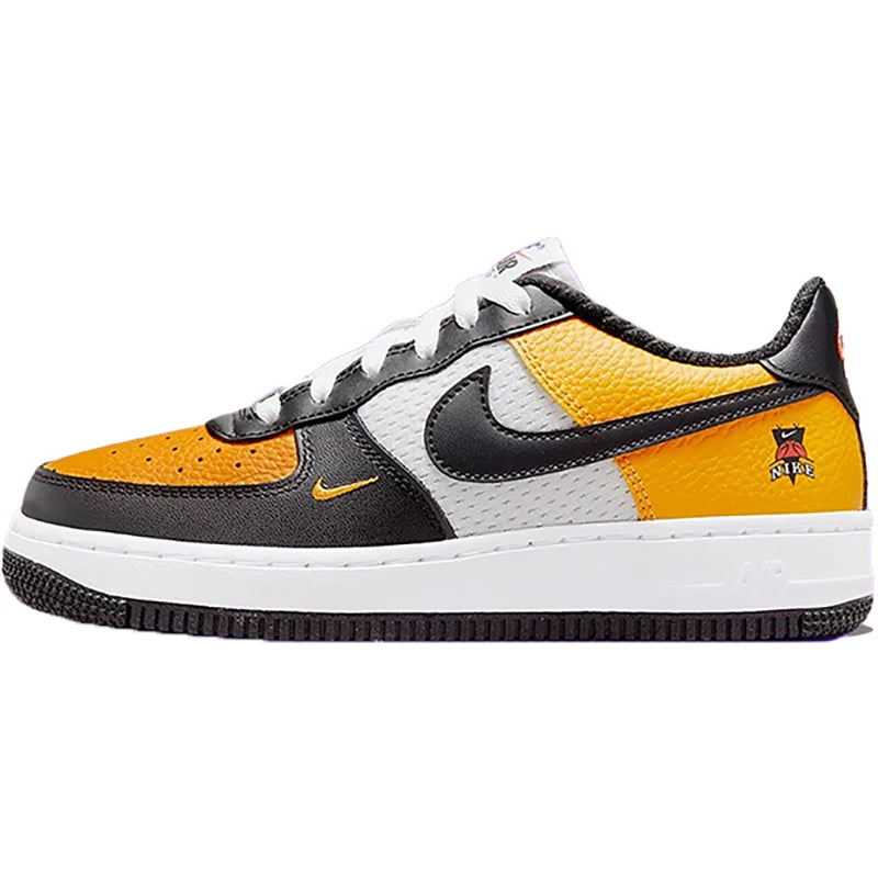 Nike genuine Air Force 1 children's low cut spliced wear-resistant board shoes DQ7779-700