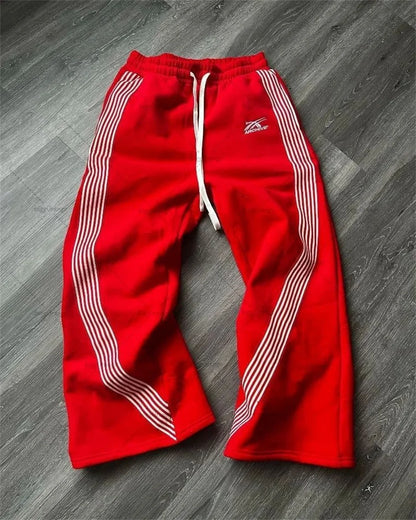 Y2k Gray Casual Pants Vintage Functional Tactical Men's Women's Premium Jogging Wide Leg Pants Drawstring Streetwear Sweatpants