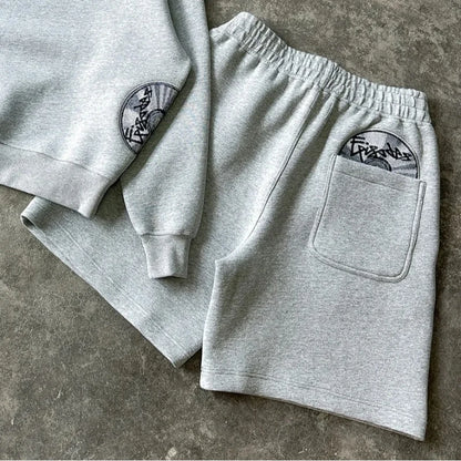 American Creative Pocket CD Pattern Cartoon Embroidery Fashion Loose Straight Shorts Summer Y2K Casual Hip Hop High Street Pants