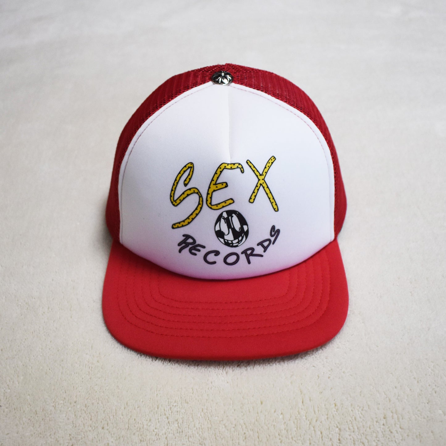 Hollywood Fashion Brand CHROME Chrome Silver Heart Cross Badge Wide Brim Sun Hat for Men and Women
