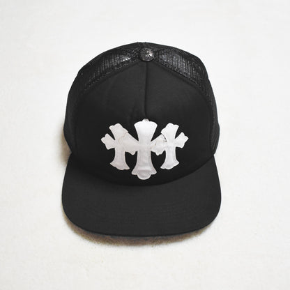 Hollywood Fashion Brand CHROME Chrome Silver Heart Cross Badge Wide Brim Sun Hat for Men and Women