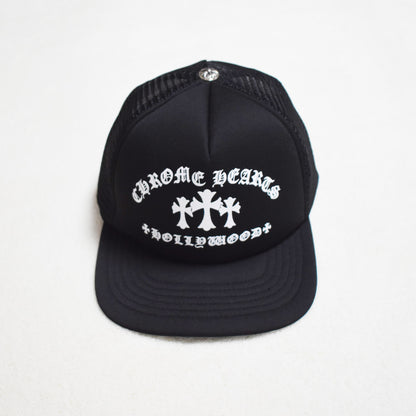 Hollywood Fashion Brand CHROME Chrome Silver Heart Cross Badge Wide Brim Sun Hat for Men and Women