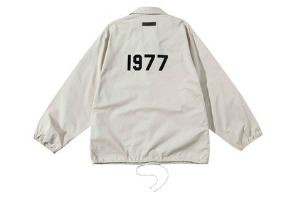 FEAR OF GOD ESSENTIALS 1977 Jacket Flocked Printed Jacket High Street Jacket