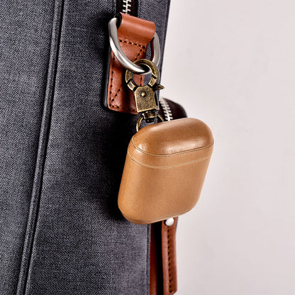Leather Case For Apple Airpods Airpod Earphone Accessories Dust-proof Retro Protective Cover Bluetooth Headphone Case Waterproof