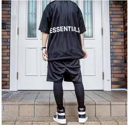 FEAR OF GOD FOG ESSENTIALS Double Line Mesh Sleeveless Vest, Trendy Mens Internet Celebrity, Same Style As High Street Trend