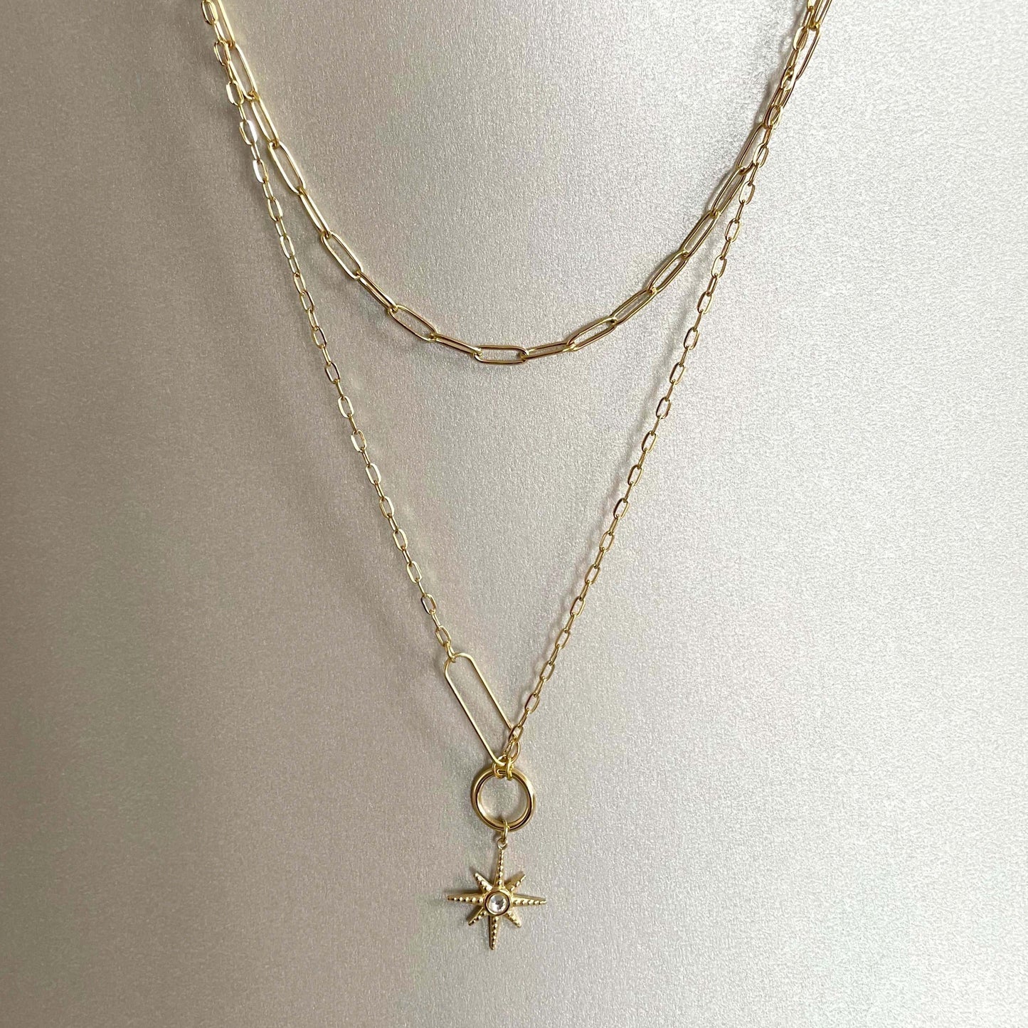 Sahara Luxe 18k Plated Double Layer Necklace