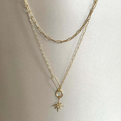 Sahara Luxe 18k Plated Double Layer Necklace