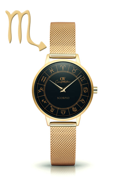 Gold Horoscope Astrology Watch - The Constellation Collection