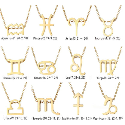 Zodiac Sign Splendour Necklace - Gold/Silver