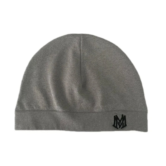 Letter M Embroidered Skull Cap Thin Stretch Beanie Hat for Men Women Fashion Streetwear Sports Running Cycling Outdoor Headwear
