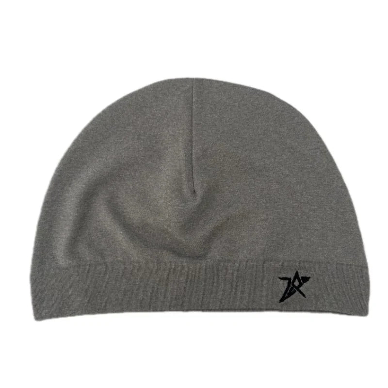 Star Embroidered Skull Cap Thin Beanie Soft Breathable Stretch Hat for Men Women Outdoor Sports Hiking Running Cycling AllSeason