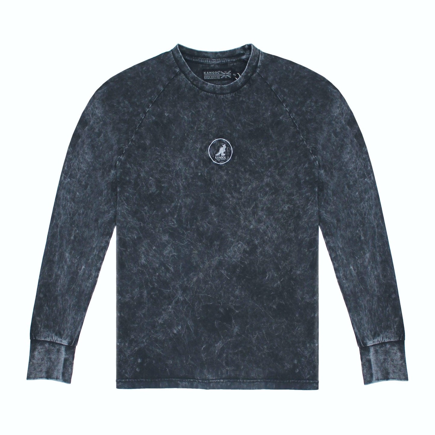 Kangol Acid Wash EMB Long Sleeve Shirt